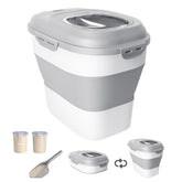 DDMOMMY food storage container with wheels for easy mobility within the kitchen.