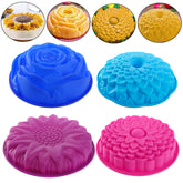 DEAYOU flower mold purple, easy release silicone for vibrant homemade cakes