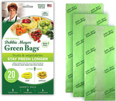 Debbie Meyer GreenBags 20-pack on the counter keeping produce fresh and organized