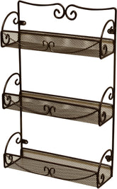 Deco Brothers bronze spice rack, front view for easy pantry organization