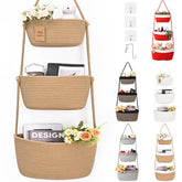 Degeyoyo hanging storage baskets on the door maximize small-space organization.