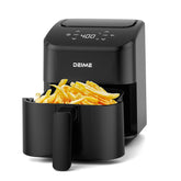 DEIME Air Fryer front view shows compact footprint for small kitchens