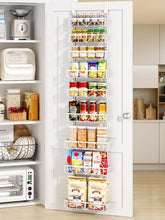 Delamu 9-tier over-the-door pantry organizer front view for space saving