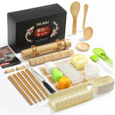 Delamu 27-in-1 sushi kit contents for easy family sushi nights.