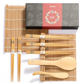 Delamu sushi kit bamboo mats close-up showing premium materials for rolling