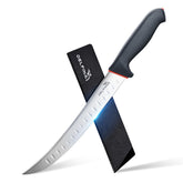 DELFINA curved breaking knife 10 inch for clean, precise meat cutting