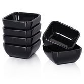 Dellling Ultra-Strong 3oz dip bowls set in black for elegant sauce presentation