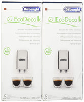 Delonghi Eco Descaling Solution bottle with green cap for eco-friendly coffee machine care.