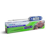 DeltaTrak FlashCheck jumbo display thermometer shown with easy grilling readings.