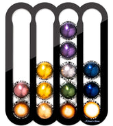 Demi's Home magnetic pod holder on fridge displaying Vertuo capsules for easy access