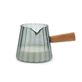 Denovin glass measuring cup 6oz with pour spout for precise creamer portions.
