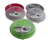 Dependable Essentials divided plates with vented lids for quick, clean reheating.