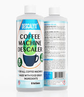 Descalyx descaler bottle on counter shows easy pour for quick cleaning.