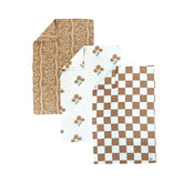 Desert Aqua coffee dish towels double-sided design for versatile drying