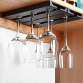 DESONAUT under-cabinet wine glass holder keeps stemware organized and accessible.