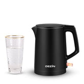 DEZIN 0.8L kettle in a compact travel setup, easy to pack for trips.