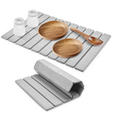 DFJKJUU large stone drying mat on counter saves space and dries fast.
