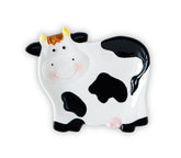 dgudgu Cow Shaped Spoon Rest front view keeps countertops clean during cooking.