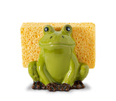 dgudgu Frog Sponge Holder by Sink keeps sponges accessible and dry.