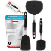 DI ORO Living 3-piece spatula set on kitchen counter for daily use