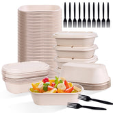 DI QIU REN 50-pack 34oz meal prep container with lids, ideal for meal prep and on-the-go lunches