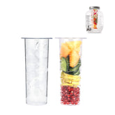 Diatomiteco fruit infuser in a 1 gal dispenser adds bright fruit flavor.
