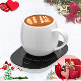 Dicross coffee mug warmer on desk keeps drinks hot during work sessions