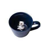 DIHOclub Racoon mug 3D inside, a playful peek for your coffee ritual.
