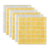 DII Basic Terry windowpane dishcloth in yellow, ultra-absorbent for daily kitchen cleanup