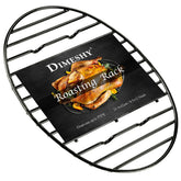 DIMESHY roasting rack in black with integrated feet for stable, even roasting.