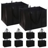 DIOMMELL set of ten reusable grocery bags folded flat for easy storage