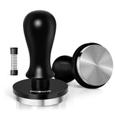 Dioomod 54mm espresso tamper side view showing durable stainless steel and steady pressure