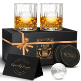 DIOXADOP whiskey glasses 10oz set of 2 for elegant bourbon sips.