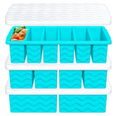 Doasuwish 3-pack freezer trays with lids for organized meal prep and leak-free storage.