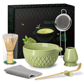 Doasuwish Matcha Bowl with Spout for drip-free pouring and control