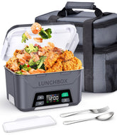 Docusvect rechargeable lunch box front view highlighting cordless heating on the go.