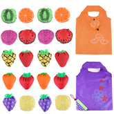 Dodkes reusable bag with fruit pattern for groceries, roomy and easy to carry