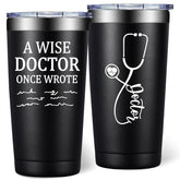 DOEARTE 20oz Doctor tumbler in unboxing shot, ideal for gifting