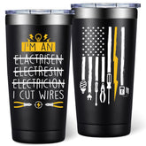 DOEARTE Electrician Tumbler on-site quote enhances coffee breaks