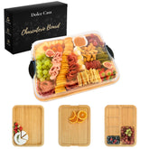 Dolce Casa charcuterie board with lid showing 3-in-1 prep and serve setup