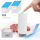 Domsanistor vacuum sealer front view showing compact, portable design for easy storage
