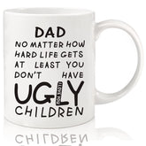 Donse 11oz dad mug front view with humorous quote for daily coffee