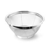 DOPMEP fine mesh strainer 4qt drains pasta quickly and evenly.