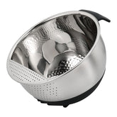 DOPMEP rice washing bowl with strainer for thorough grain rinsing