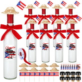 DoubleFill Christmas coquito bottle 16oz with clear glass highlighting festive color
