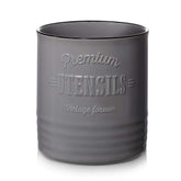 DOWAN grey ceramic utensil holder front view keeps kitchen tools organized.