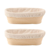 DOYOLLA oval bread proofing basket with liner, ideal for shaping artisan loaves at home
