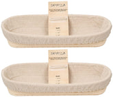 DOYOLLA oval bread basket 14.5 inches, ideal for shaping and proofing dough.