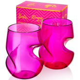 Dragon Glassware Barbie magenta wine glass for chic entertaining.
