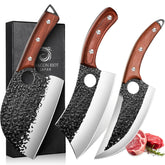 DRAGON RIOT Serbian chef knife blade close-up for precise slicing
